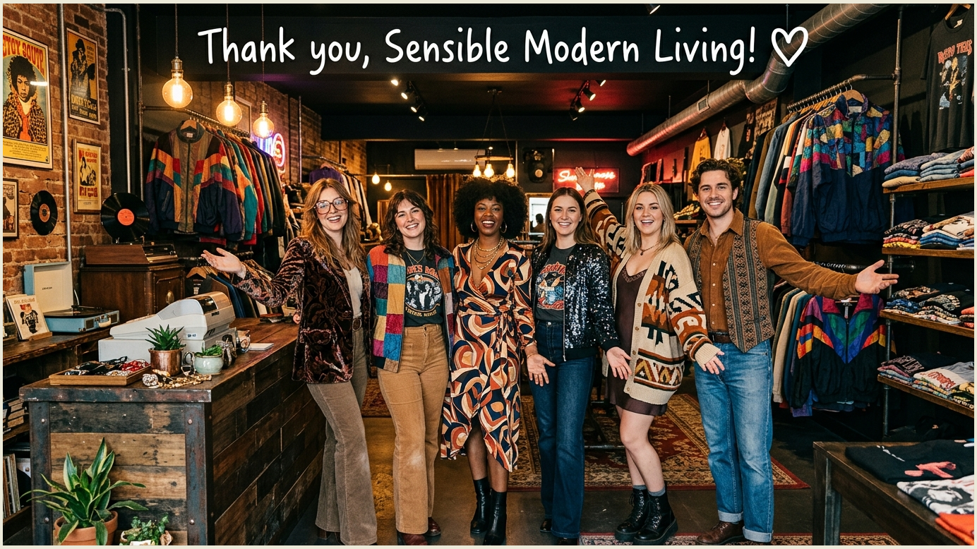 Sensible modern living vintage store thanks